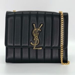 SAINT LAURENT Small Vicky Leather WOC